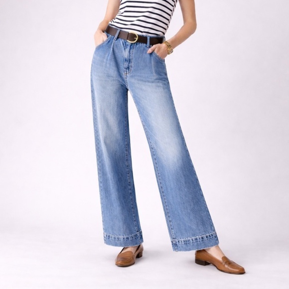 J. Crew essential wide leg jeans Ruth Wash
